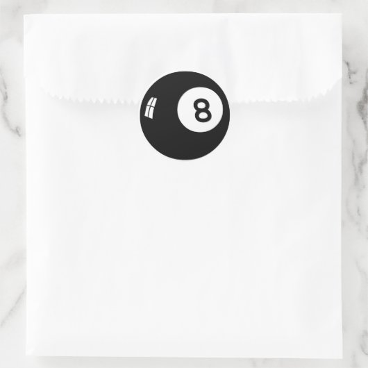 Magic 8 Ball Runder Aufkleber (Tasche)