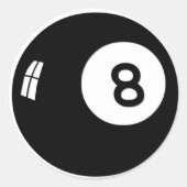 Magic 8 Ball Runder Aufkleber (Vorderseite)