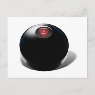 Magic 8 Ball sagt: "Outlook ist gut" Postkarte