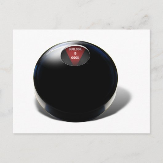 Magic 8 Ball sagt: "Outlook ist gut" Postkarte (Vorderseite)