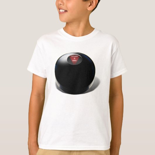 Magic 8 Ball sagt: "Outlook ist gut!" T-Shirt (Vorderseite)