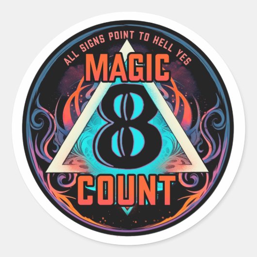 Magic 8 Count Circle Sticker (Vorderseite)