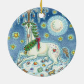 MAGIC A CHRISTMAS UNICORN, HORSE ORNAMENT Round (Hinten)