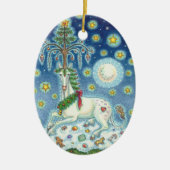 MAGIC A CHRISTMAS UNICORN, PFERDESORNAMENT KERAMIK ORNAMENT (Vorne)