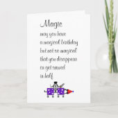 Magic A Funny Happy Birthday Gedicht Karte (Vorderseite)