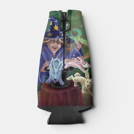 Magic Act Rabbits aus dem Hut Flaschenkühler (Rückseite)