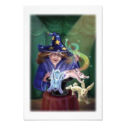 Magic Act Rabbits aus dem Hut Fotodruck (Vorne)