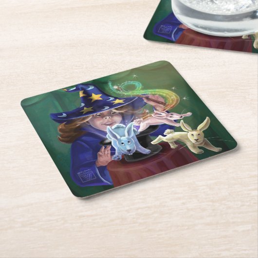 Magic Act Rechteckiger Pappuntersetzer (angewinkelt)