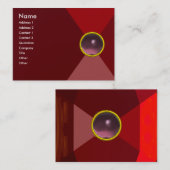 MAGIC AMETHYST, leuchtend rosa lila Visitenkarte (Vorne/Hinten)