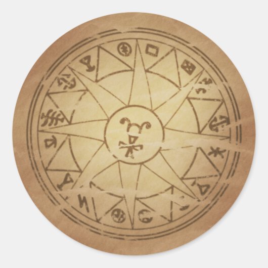 Magic Amulet für sichere Reisen Magic Charme Runder Aufkleber (Vorderseite)