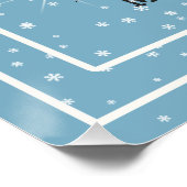 Magic and Wonder Christmas Snowman Blue ID440 Poster (Ecke)