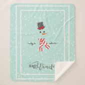 Magic and Wonder Christmas Snowman Mint ID440 Sherpadecke (Vorderseite)