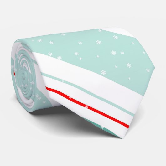 Magic and Wonder Christmas Streifen Mint ID440 Krawatte (Gerollt)