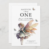 Magic Anime Fairy 5. Geburtstagsparty Einladung (Vorne/Hinten)