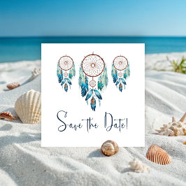 Magic Aquamarine Dreamcatcher Baby Dusche Save The Date