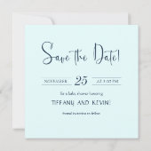 Magic Aquamarine Dreamcatcher Baby Dusche Save The Date (Rückseite)