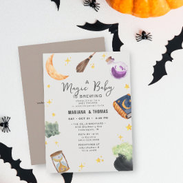 Magic Baby Brewing Neutral Halloween Baby Shower Einladung