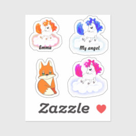 Magic baby unicorns fantasy art aufkleber