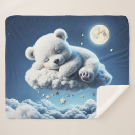 Magic Bär Träumerei Nacht pastellblauen Kunst Sherpadecke
