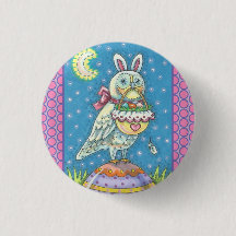 MAGIC BARN OWL & EASTER BASKET, FERIENBUTTON Rnd.
