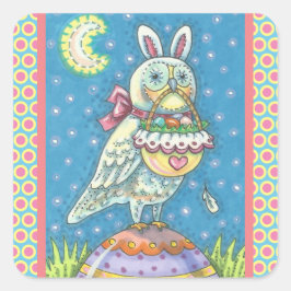 MAGIC BARN OWL & EASTER EGG BASKET, BIRD STICKER