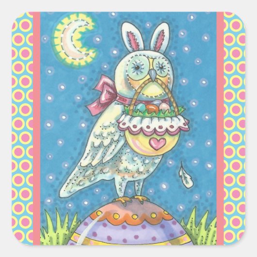 MAGIC BARN OWL & EASTER EGG BASKET, BIRD STICKER (Vorderseite)