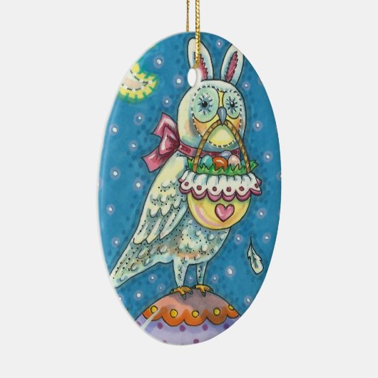 MAGIC BARN OWL, EASTER EGG BASKET, GEBURT 2021 KERAMIK ORNAMENT (Rechts)