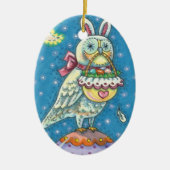 MAGIC BARN OWL, EASTER EGG BASKET, GEBURT 2021 KERAMIK ORNAMENT (Vorne)