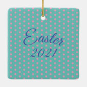 MAGIC BARN OWL, EASTER EGG BASKET, GEBURT 2021 KERAMIKORNAMENT (Rückseite)