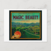 Magic Beauty Orange LabelPorterville, CA Postkarte (Vorderseite)
