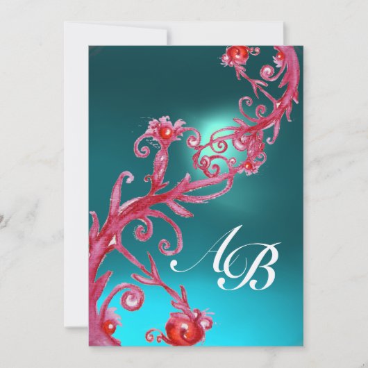 MAGIC BERRIES 3,MONOGRAM-Agglomerat aus metallisch Einladung (Vorderseite)