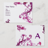 MAGIC BERRIES 3 MONOGRAMM lila Visitenkarte (Vorne/Hinten)