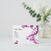 MAGIC BERRIES 3 MONOGRAMM lila Visitenkarte (Stehend Vorderseite)