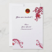 MAGIC BERRIES 3,MONOGRAMM Ruby Eis Einladung (Rückseite)