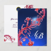 MAGIC BERRIES 4,MONOGRAM Gold aus Saphir Einladung (Vorne/Hinten)