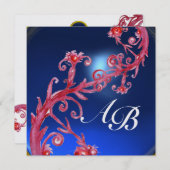 MAGIC BERRIES 4,MONOGRAM Gold aus Saphir Einladung (Vorne/Hinten)