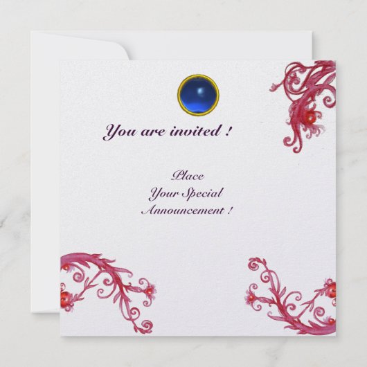 MAGIC BERRIES 4,MONOGRAM Gold aus Saphir Einladung (Rückseite)