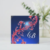 MAGIC BERRIES 4,MONOGRAM Gold aus Saphir Einladung (Stehend Vorderseite)