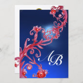 MAGIC BERRIES 4,MONOGRAM Gold aus Saphir Einladung (Vorne/Hinten)