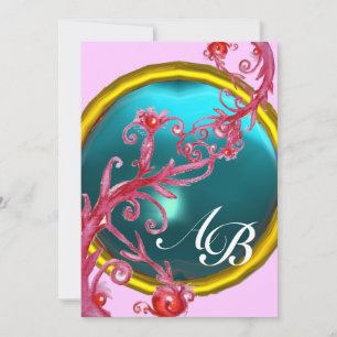 MAGIC BERRIES 4,MONOGRAM roter Achat Einladung