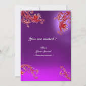 MAGIC BERRIES 4,MONOGRAM, roter Amethyste Einladung (Rückseite)