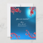 MAGIC BERRIES 4,MONOGRAM Roter Saphir-Champagner Einladung (Rückseite)