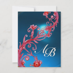 MAGIC BERRIES 4,MONOGRAM Roter Saphir-Champagner Einladung