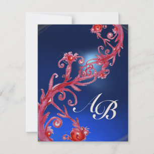 MAGIC BERRIES 4,MONOGRAM Roter Saphir-Champagner Einladung