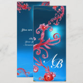 MAGIC BERRIES 4,MONOGRAM Roter Saphir Einladung (Vorne/Hinten)