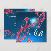 MAGIC BERRIES 4,MONOGRAM Roter Saphir Einladung (Vorne/Hinten)