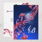 MAGIC BERRIES 4,MONOGRAM Roter Saphir Einladung (Vorne/Hinten)