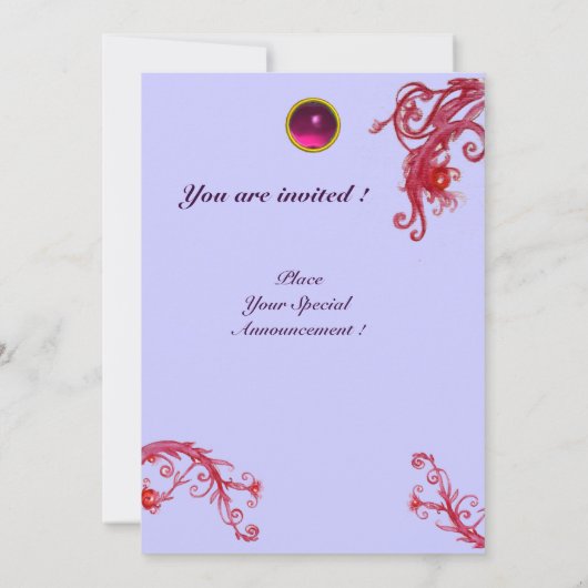 MAGIC BERRIES 4,MONOGRAMM rotes Age Einladung (Rückseite)