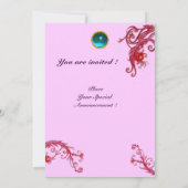 MAGIC BERRIES 4,MONOGRAMM rotes Age Einladung (Rückseite)