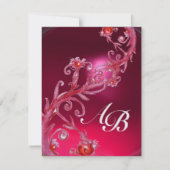 MAGIC BERRIES 4,MONOGRAMM, rotes Ruby-Eis Einladung (Vorderseite)